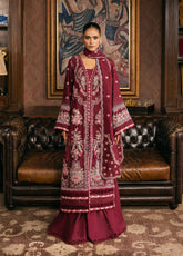 Elaf Luxury Embroidered Karandi 3 Piece Unstitched Suit EF25LW D-EWK-4B CRIMSONELLE
